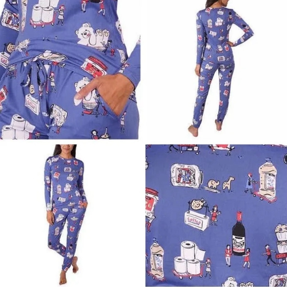 Munki Munki Costco Favorites 2 Piece Novelty Pajama Set Women’s Size M